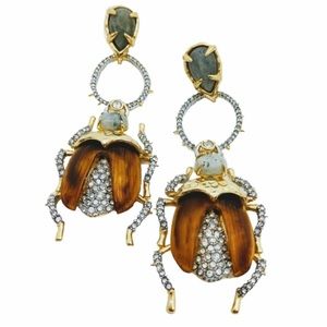 ALEXIS BITTAR • Crystal Encrusted Scarab Earrings